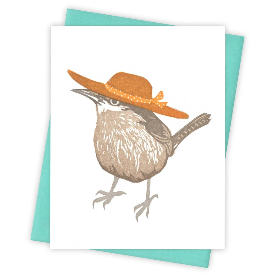 Burdock & Bramble Card Summer Fashion Wren Card