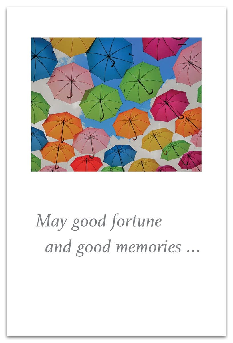 Cardthartic Card Colorful Umbrellas Card