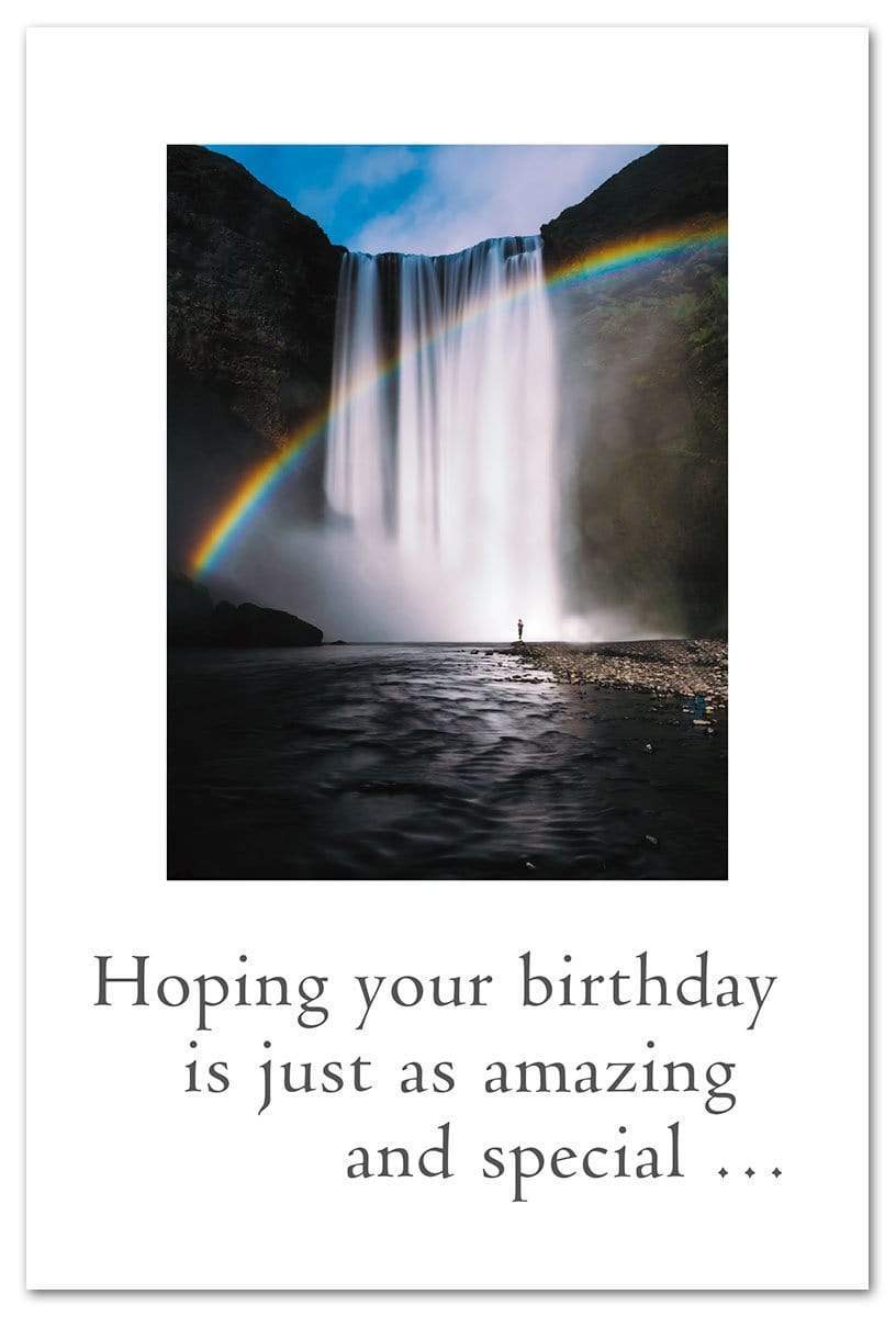 Cardthartic Card Icelandic Waterfall Birthday Card- Damaged
