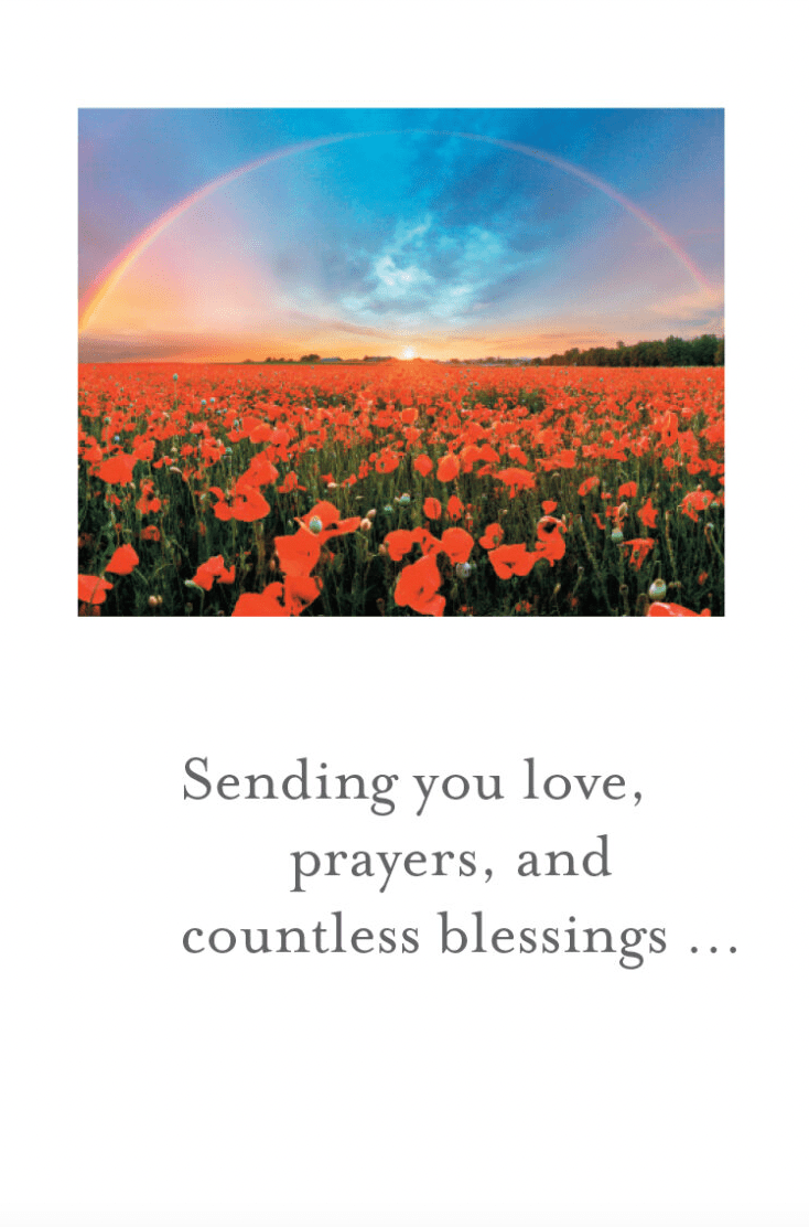 Cardthartic Card Rainbow Over Poppy Field Support Card