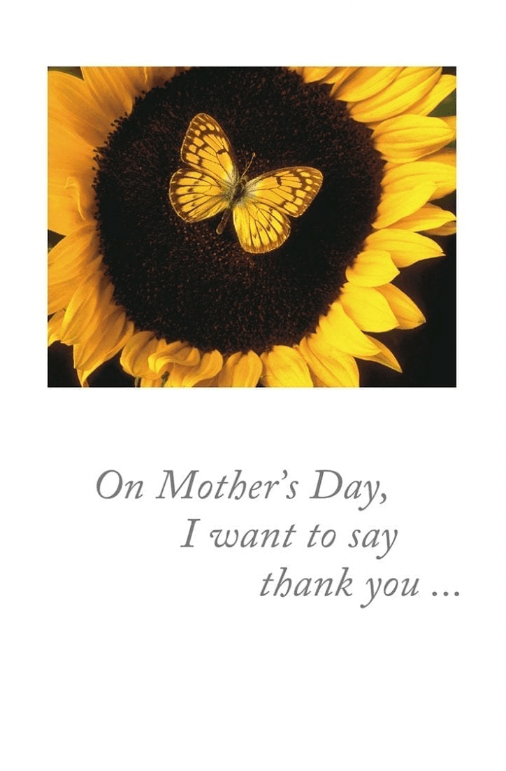Cardthartic Card Sunflower & Butterfly Mother's Day Card