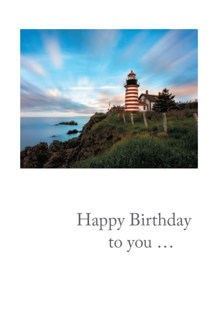 Cardthartic Card West Quoddy Head Lighthouse Birthday Card