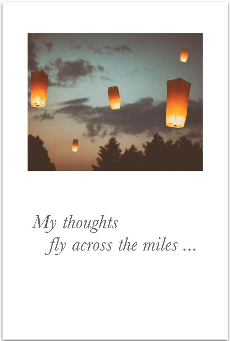 Cardthartic Flying Lanterns Thinking of You Card