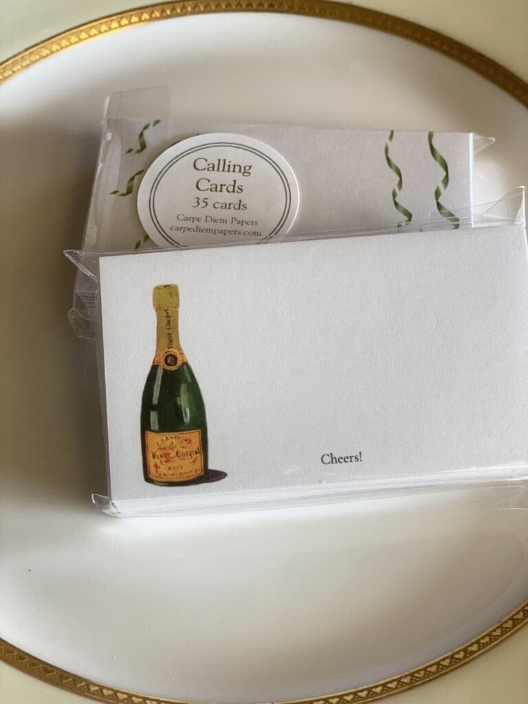 Carpe Diem Papers Card Champagne Calling Cards