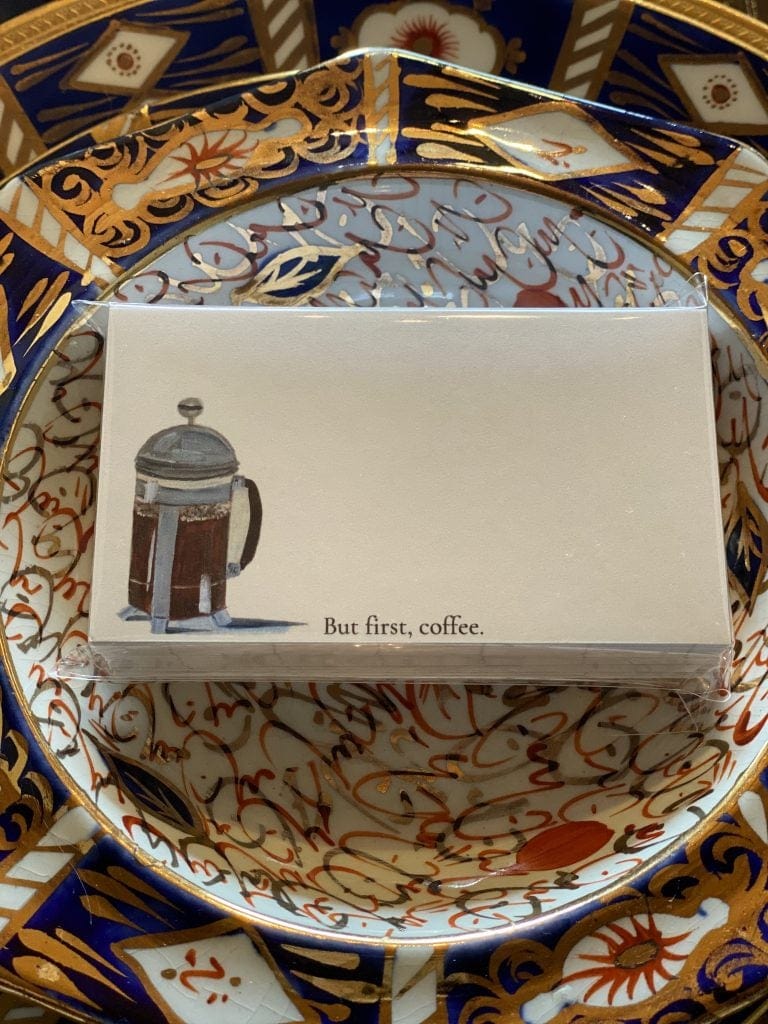 Carpe Diem Papers Card French Press Calling Cards