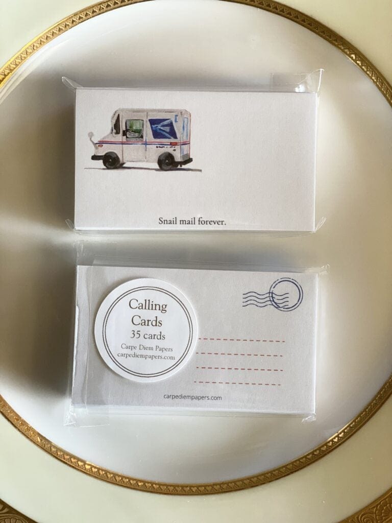 Carpe Diem Papers Card Mail Truck Calling Cards