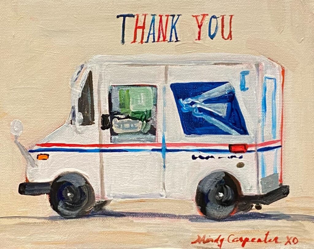 Carpe Diem Papers Card Thank You USPS Truck Greeting Card