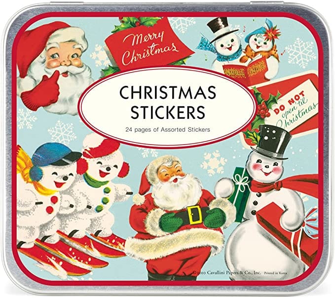Cavallini &amp; Co. Gift Tags Cavallini &amp; Co Vintage Christmas Stickers- Tin of Labels