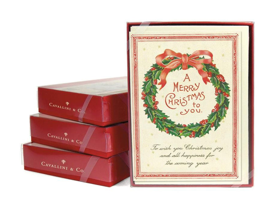 Cavallini & Co. Gift Tags Cavallini & Co Vintage Christmas Wreath Boxed Notes
