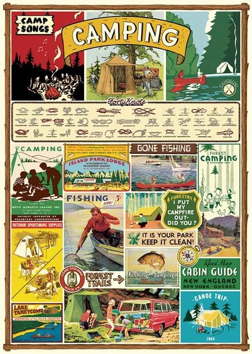 Cavallini & Co. Gift Wrap Camping 20"x28" Sheet