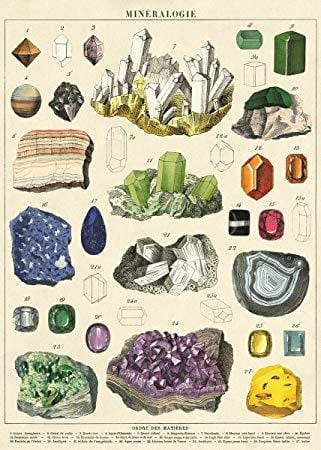 Cavallini & Co. Gift Wrap Mineralogie 20"x28" Sheet