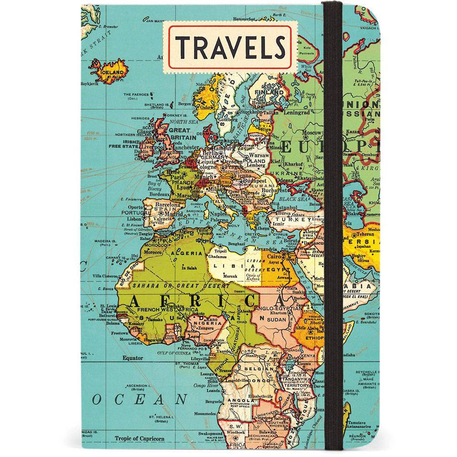 Cavallini & Co. Notebook Small Vintage Map Journal