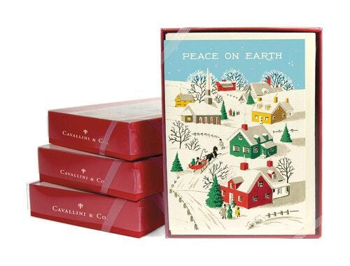 Cavallini & Co. Stationery Set Peace on Earth Boxed Notes - Set of 10