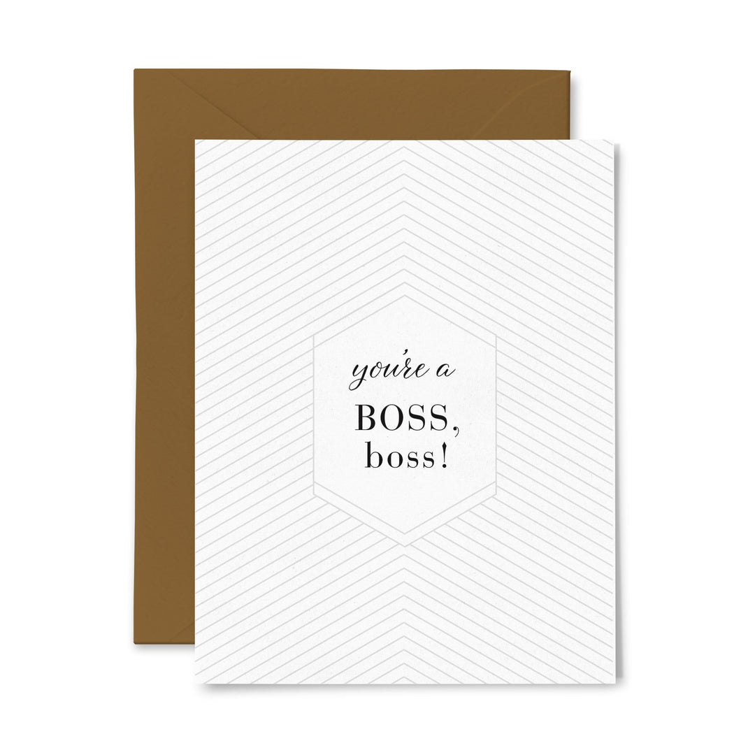 Color Box Letterpress Card You're a Boss, Boss Card