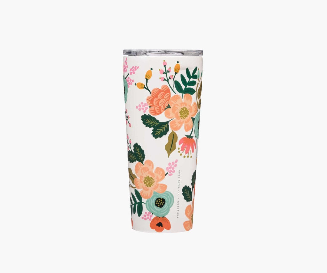 Corkcicle Tumbler Rifle Paper Co. Lively Floral Cream 24 oz Tumbler