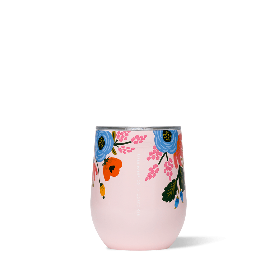 Corkcicle Tumbler Rifle Paper Co. x Corkcicle Lively Floral Stemless Wine Tumbler - Blush