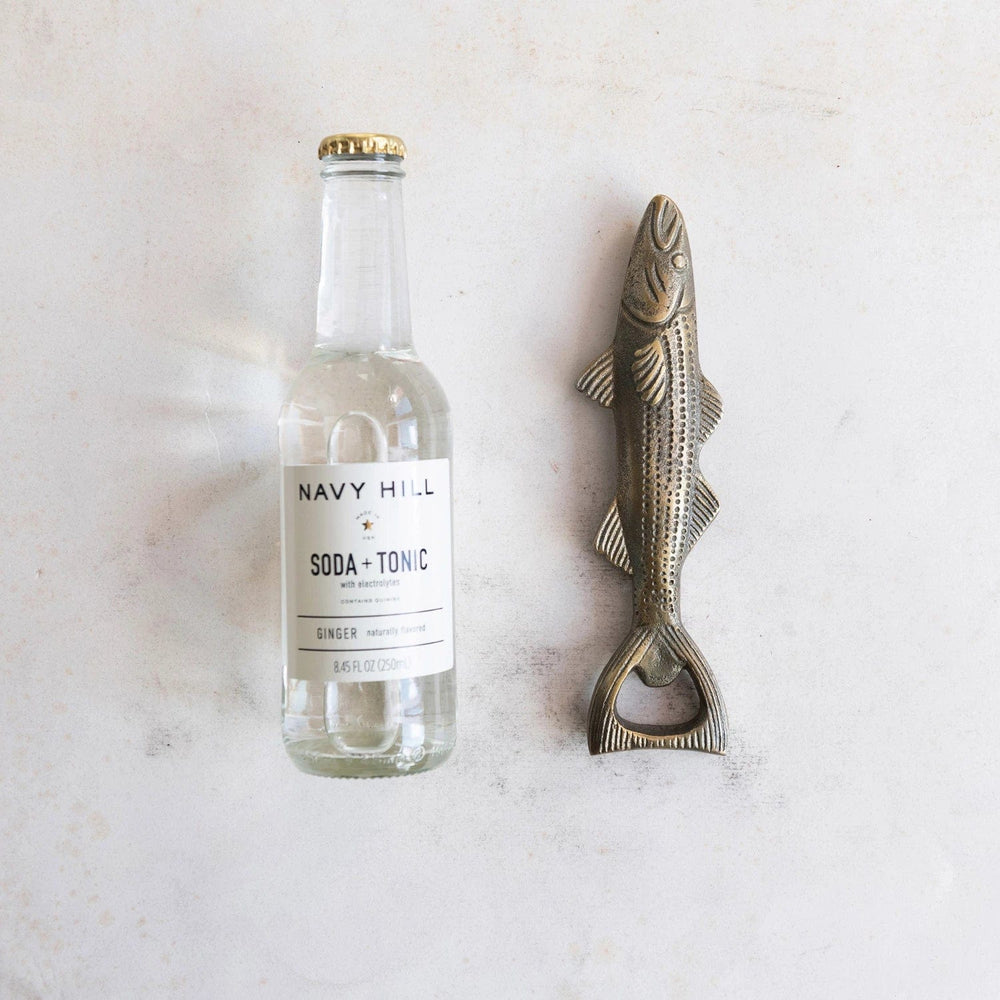Creative Coop Bottle Opener Cast Aluminum Fish Shaped Bottle Opener