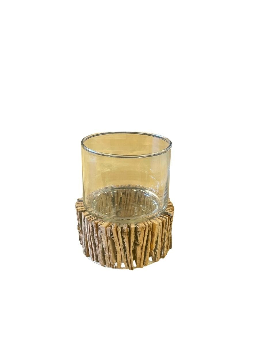 Creative Coop Candle Holder 5" Birch Bark Candle Holder