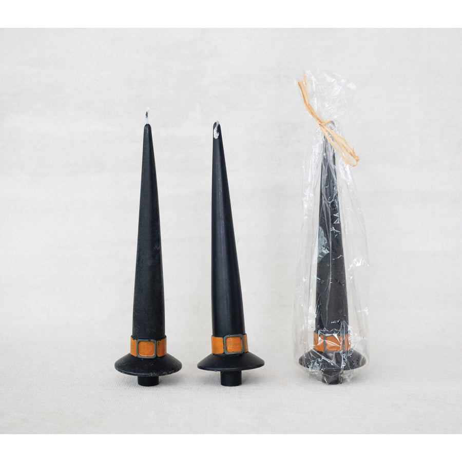 Creative Coop Candle Unscented Witch Hat Shaped Taper Candle
