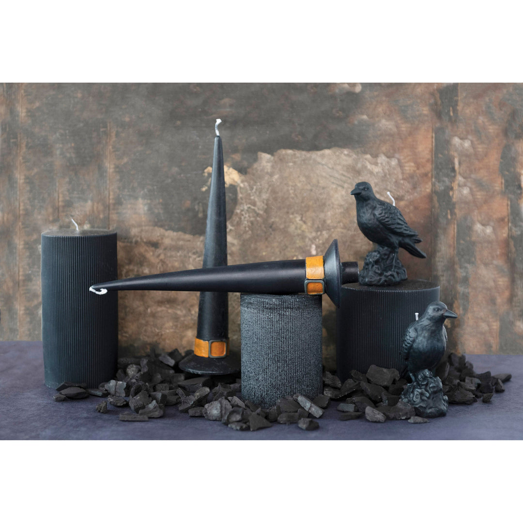 Creative Coop Candle Unscented Witch Hat Shaped Taper Candle