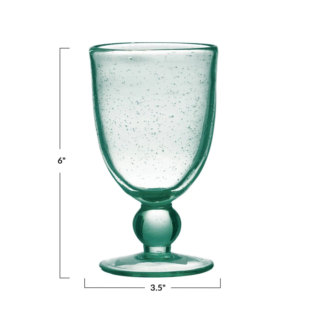 Creative Coop Drinkware 14 oz. Bubble Glass Stemmed Glass