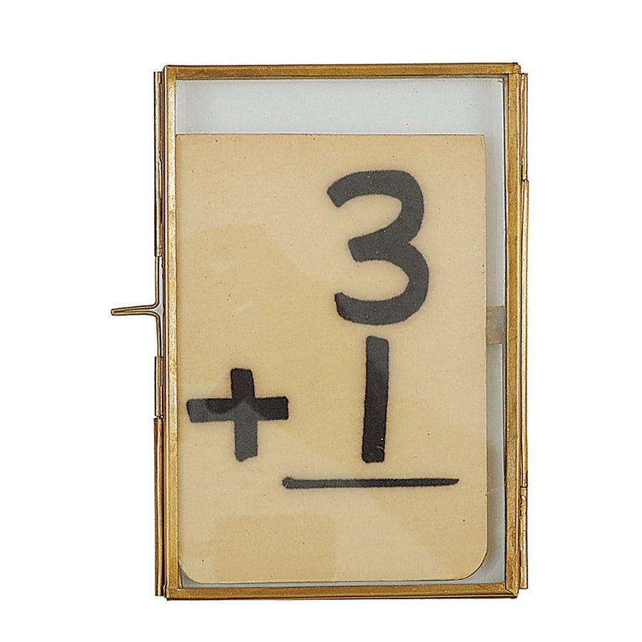 Creative Coop Frame Brass & Glass Photo Frame - 4 x 6"