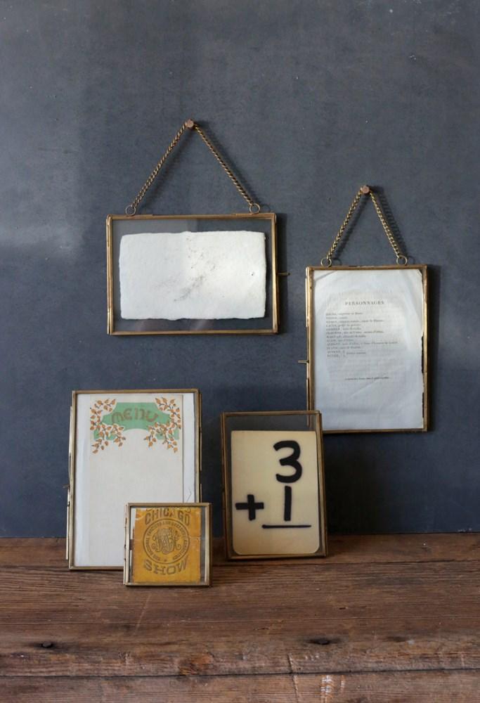 Creative Coop Frame Brass & Glass Photo Frame - 4 x 6"