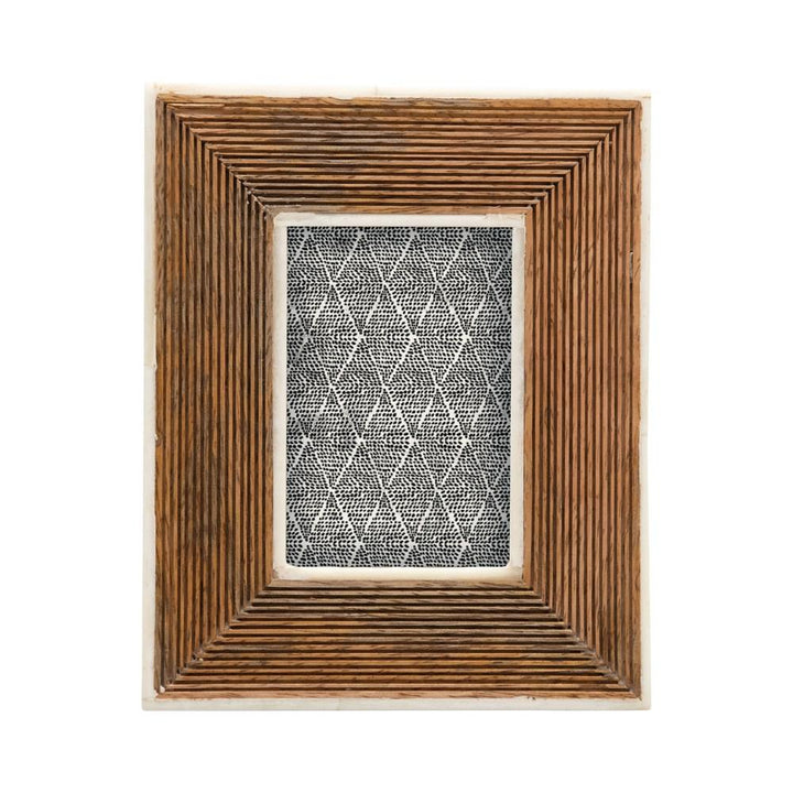 Hand-Carved Mango Wood Photo Frame Frame Creative Coop 