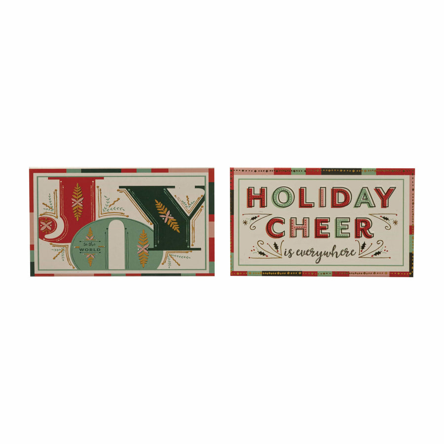 Creative Coop Matches 4-1/4"L Safety Matches in Matchbox with Holiday Saying