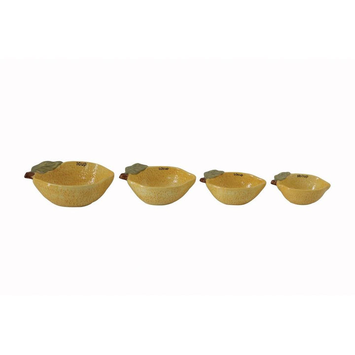 Creative Coop Measuring Cups Stoneware Lemon Measuring Cups