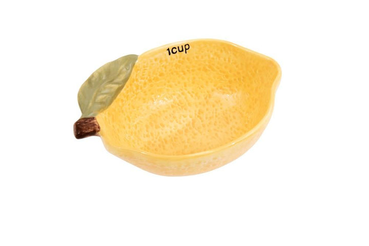 Creative Coop Measuring Cups Stoneware Lemon Measuring Cups
