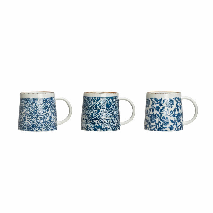 Creative Coop Mug Hand-Stamped Stoneware Mug
