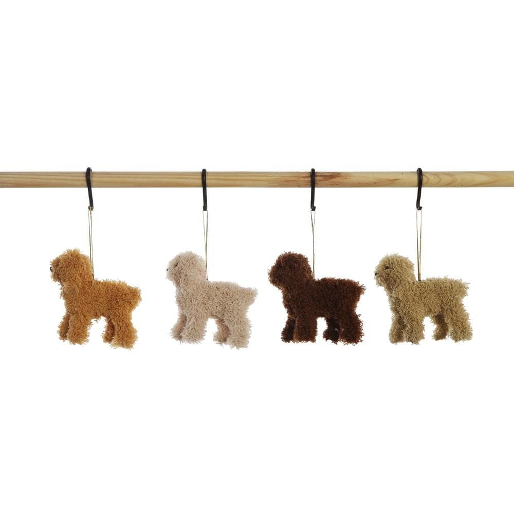 Creative Coop Ornament Furry Poodle Ornament