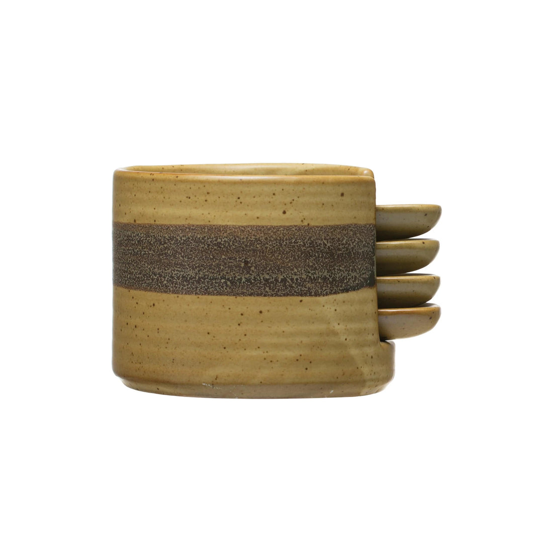 Creative Coop Stoneware Tapas Plates and Holder