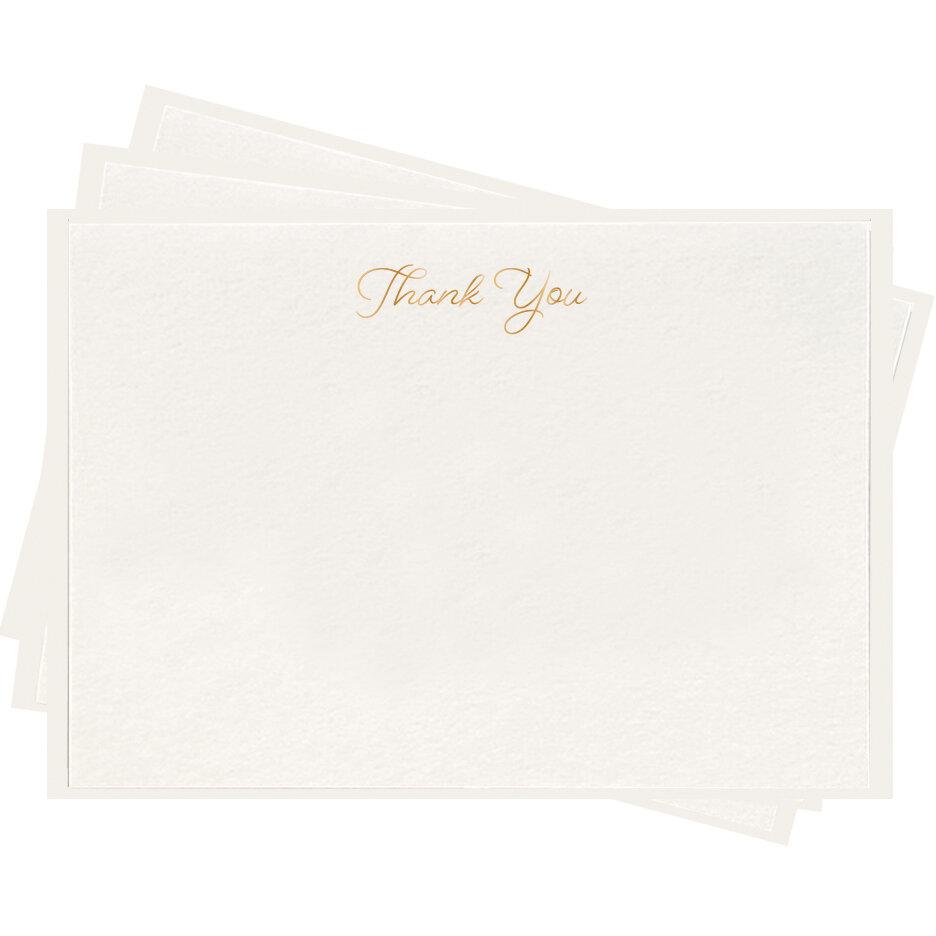 Dahlia Press Boxed Card Set Thank You Gold Fancy Flat (Boxed Set)