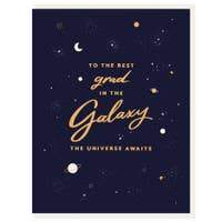 Dahlia Press Card Galaxy Grad Card