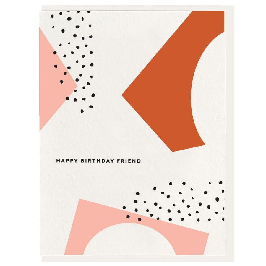 Dahlia Press Card Happy Birthday Friend Card