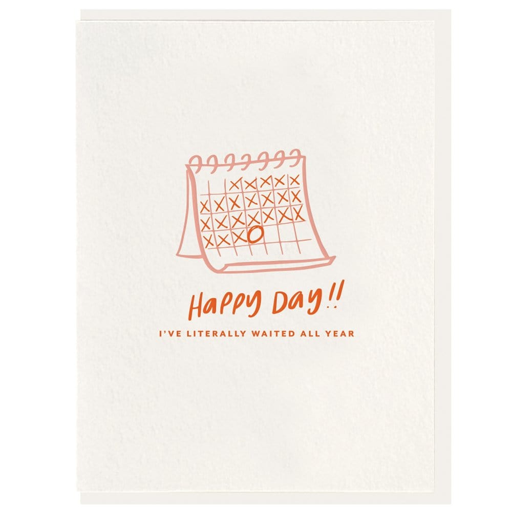 Dahlia Press Card Happy Day Card