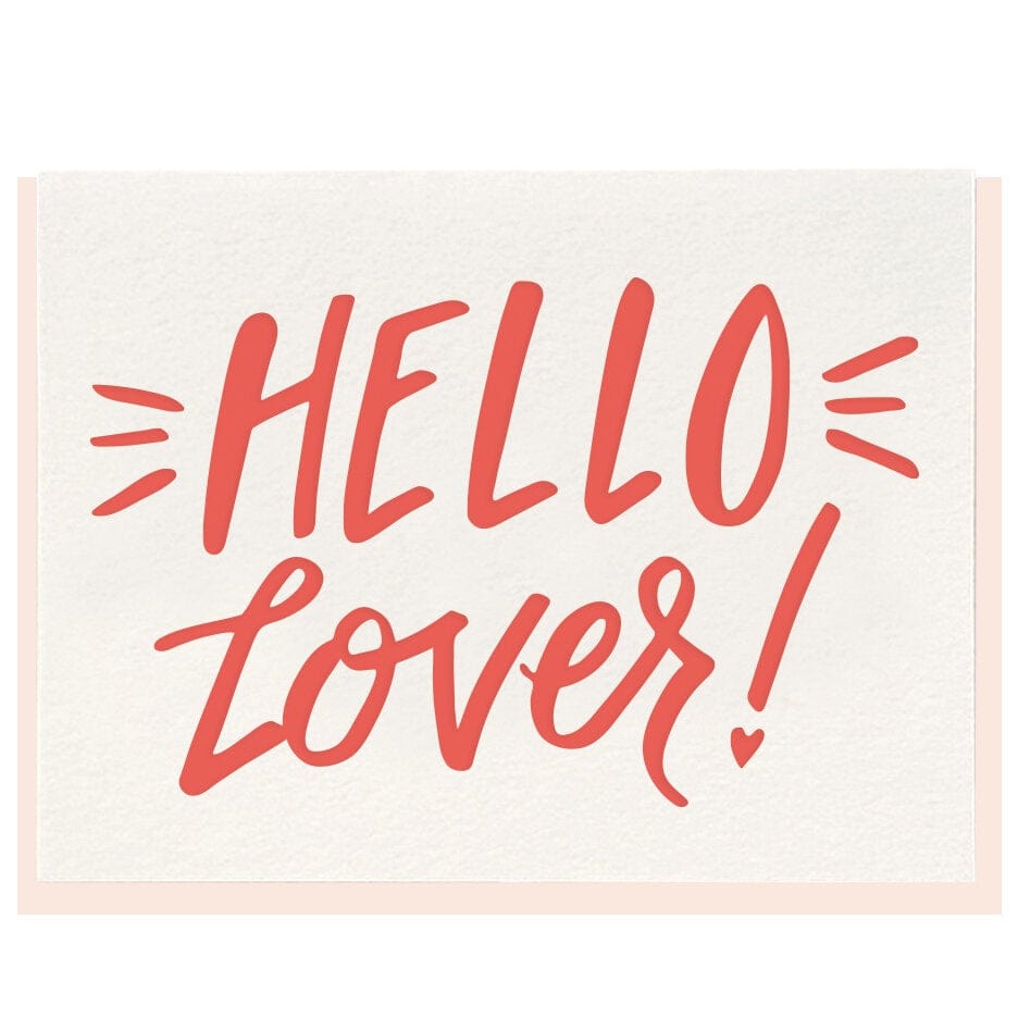 Dahlia Press Card Hello Lover Valentine's Card