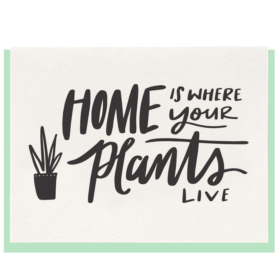 Dahlia Press Card Home Is Where Your Plants Live Card