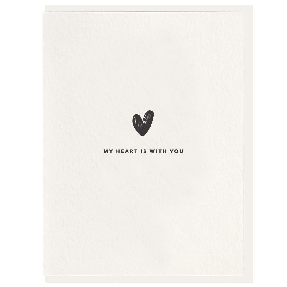 Dahlia Press Card My Heart Is With You Card