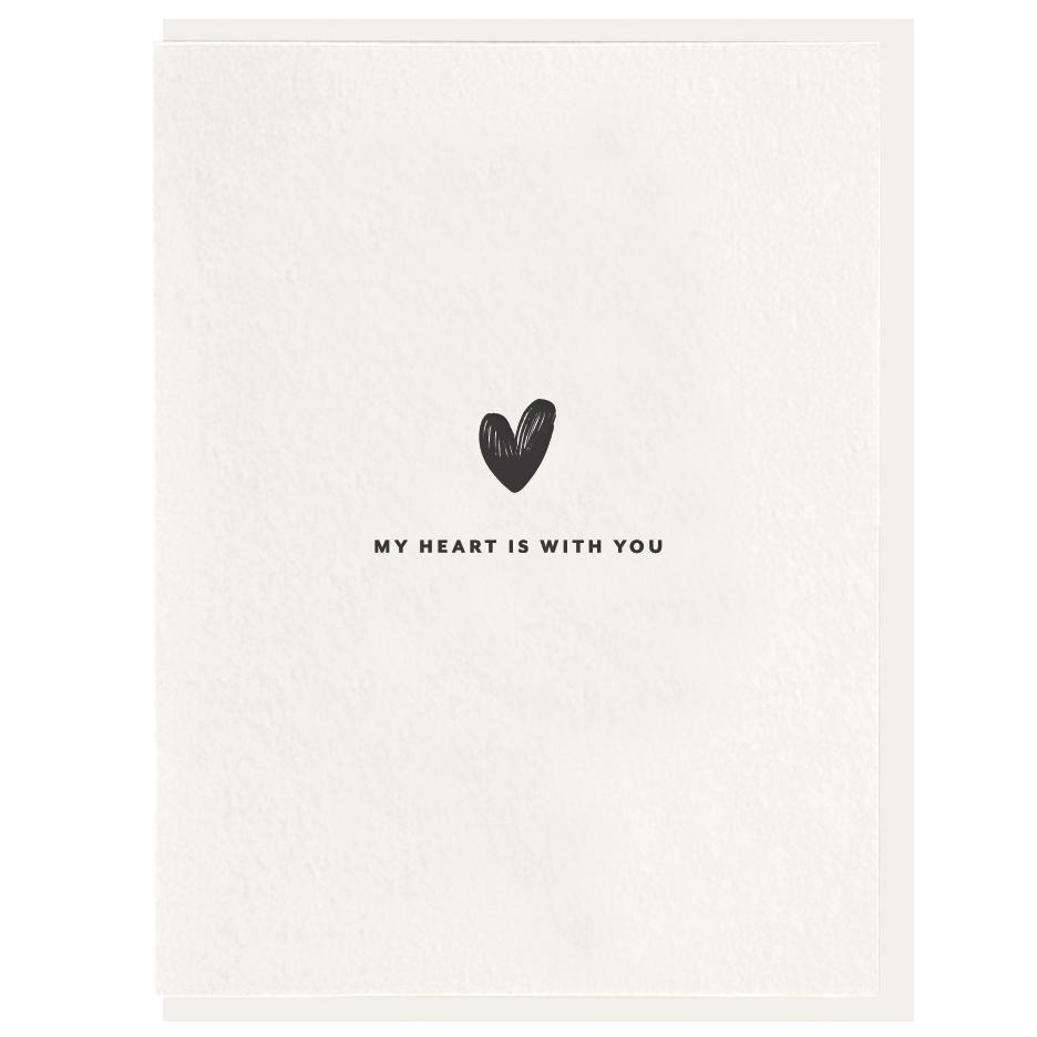 Dahlia Press Card My Heart Is With You Card