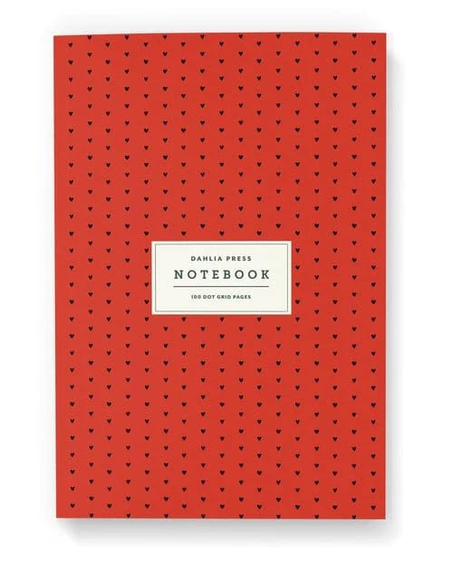 Dahlia Press Notebook Hearts Notebook