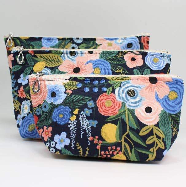 Dana Herbert Accessories Bags Rifle Paper Co. Cosmetic Bags - Navy Floral