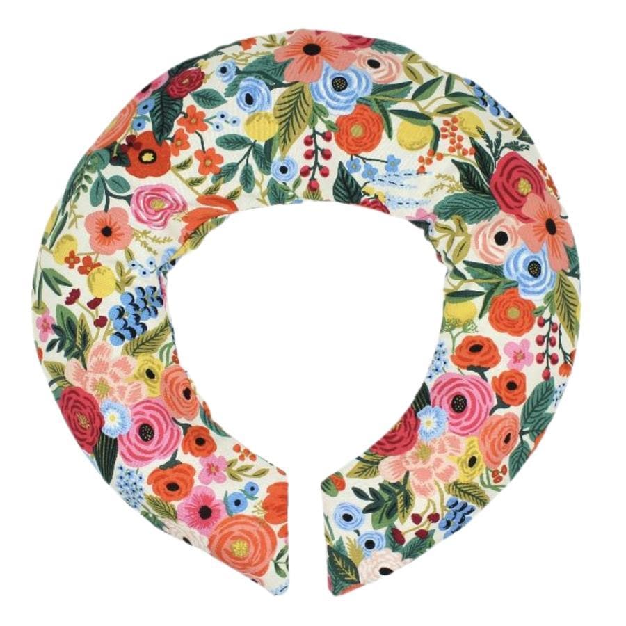 Dana Herbert Accessories Heat Wrap Cream Floral Neck Wrap