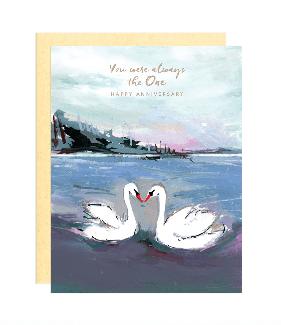 Darling Lemon Single Card Love Birds Card