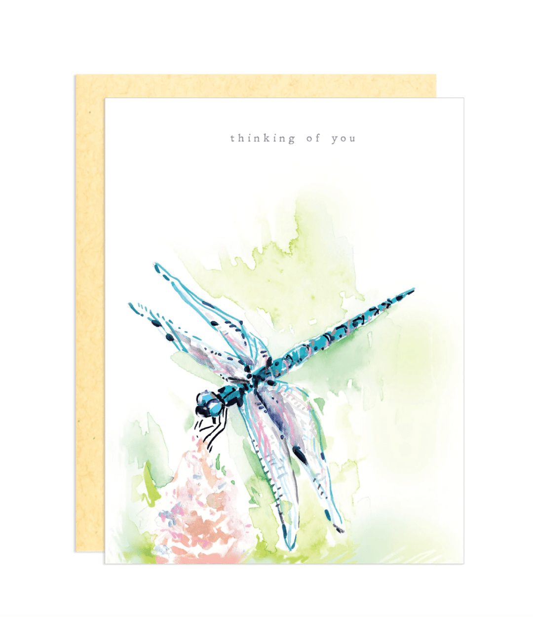 Darling Lemon Single Card Thinking of You Dragonfly Card