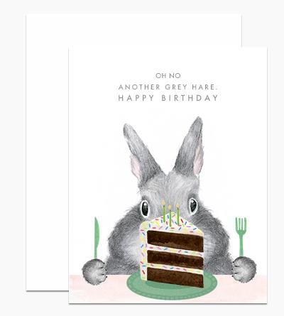 Dear Hancock Card Another Grey Hare Card