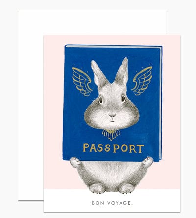 Dear Hancock Card Bon Voyage Bunny Card