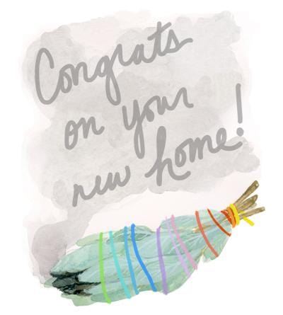 Dear Hancock Card Congrats New Home Sage Card